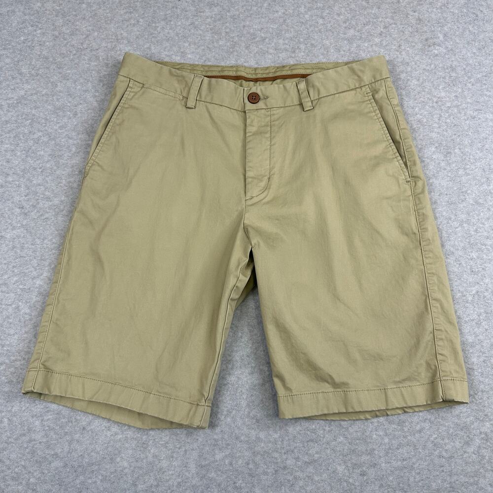 Tommy Bahama Chino Shorts Mens 33 Tan TB817860R Straight Stretch Zip Fly Casual